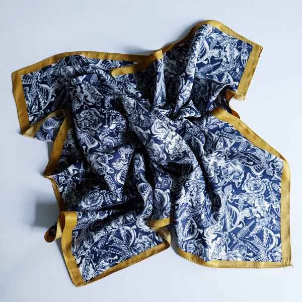 Silky Muse Satin Square Scarf - Chic Silky Scarf F b94feaaa-70c6-4d87-8e70-1809f1d52087