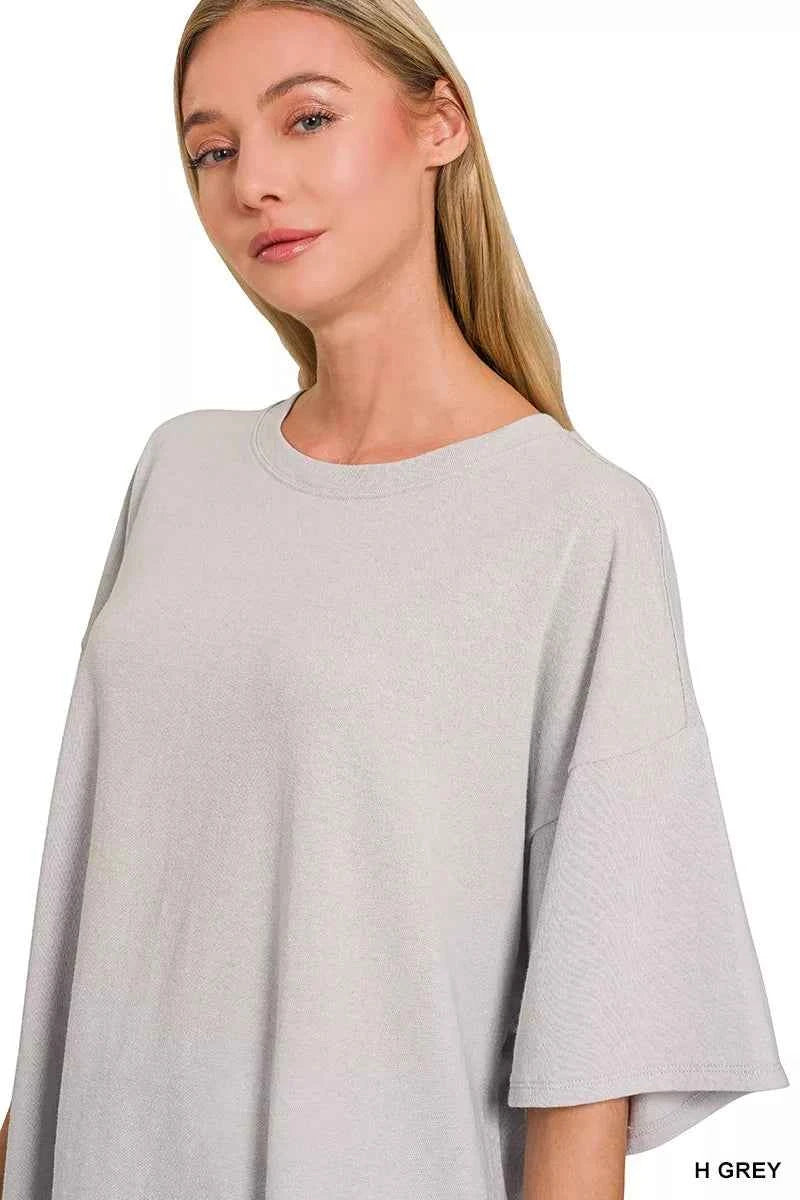 Zenana Cotton Short Sleeve Oversized Tunic Tee b9d963b9c4894ff5b77286180d4ad221-Max-Origin