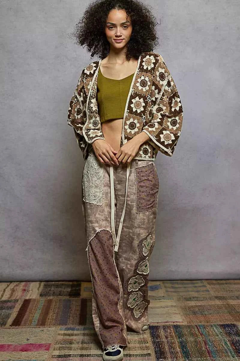 POL Open Front Cardigan with Varied Patterns b9dec0a2-9c7a-4942-9cf1-867f3ab3a062-Max-Origin