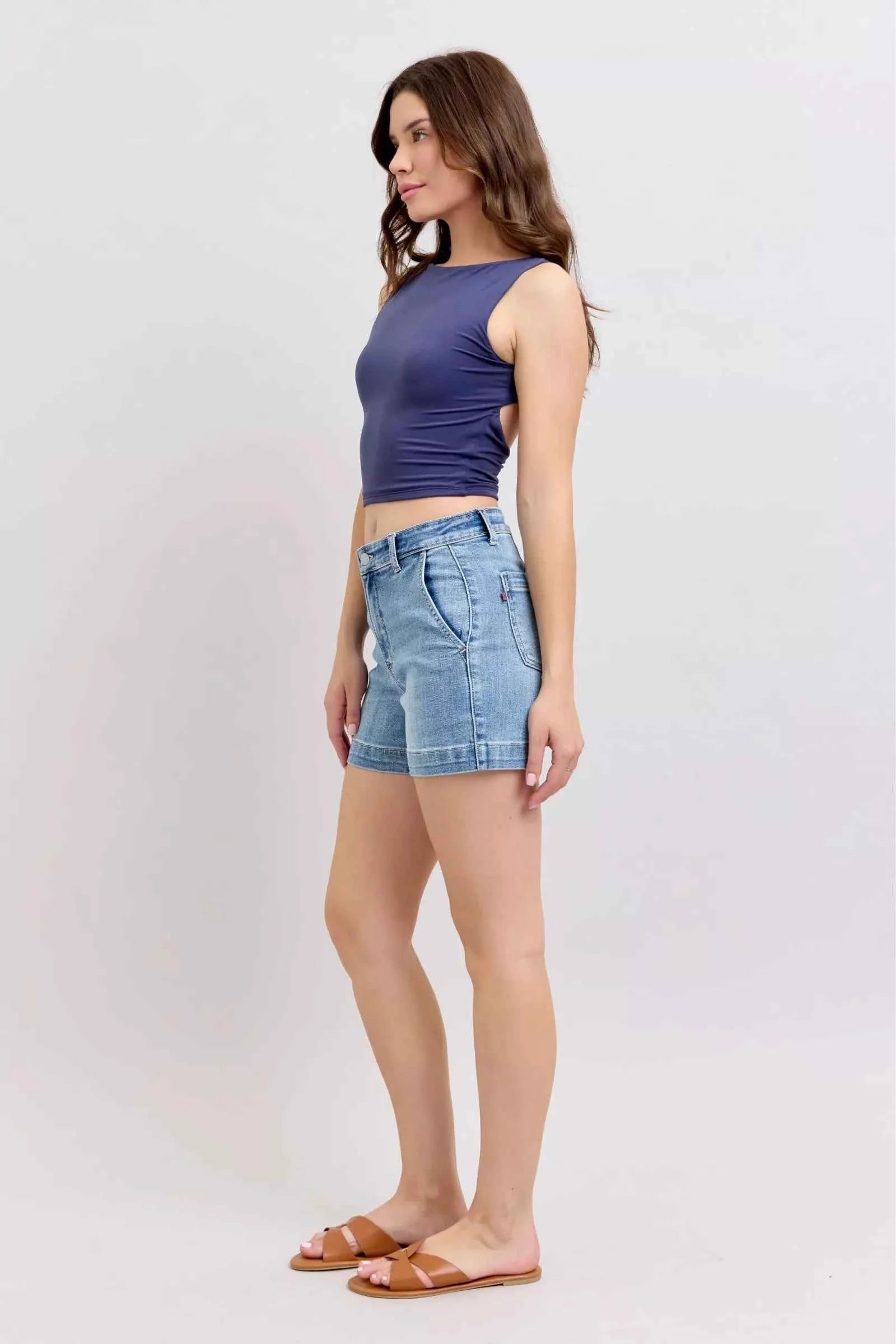 Judy Blue Mid Rise Denim Shorts b9ea66bd-30ff-4279-975b-c256d9be9387-Max-Origin