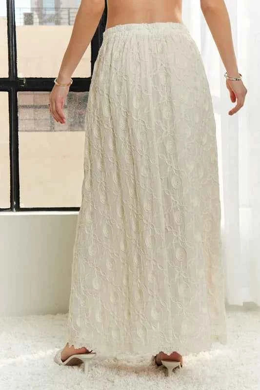 ADORA Elastic Waist Applique Maxi Skirt b9f12b6291de47098a0291f32c6c7aa4-Max-Origin