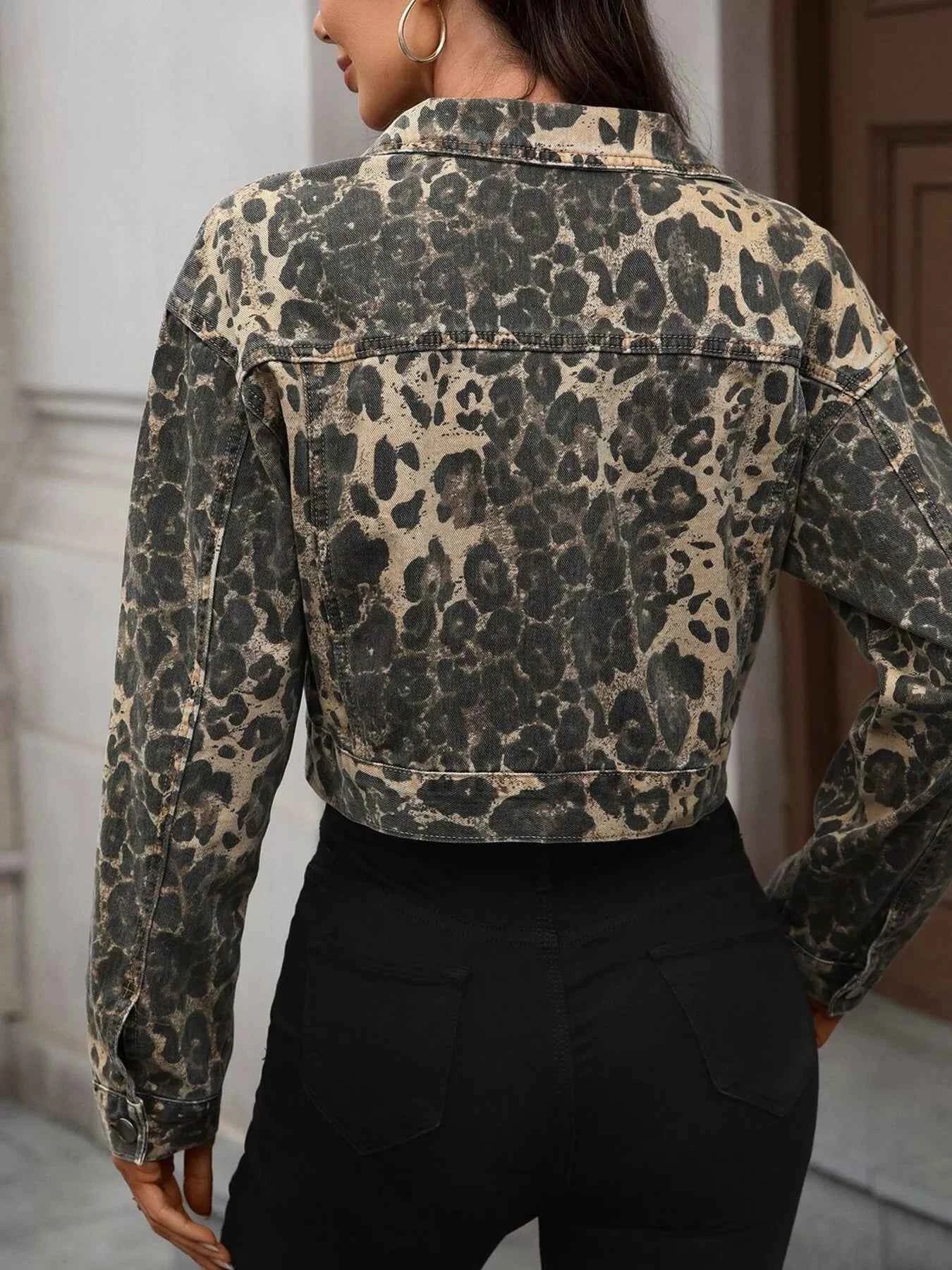 Leopard Button Up Cropped Denim Jacket ba1c2675ffe6419cb27c3e19c62089d0-Max-Origin