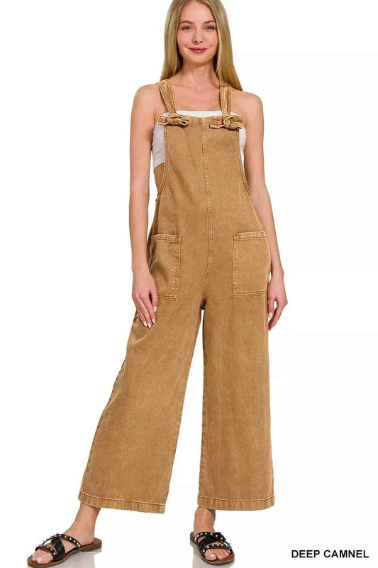 Washed Knot Strap Pockets Jumpsuit ba230a37-e545-4863-afeb-e3cfb7e97381-Max-Origin