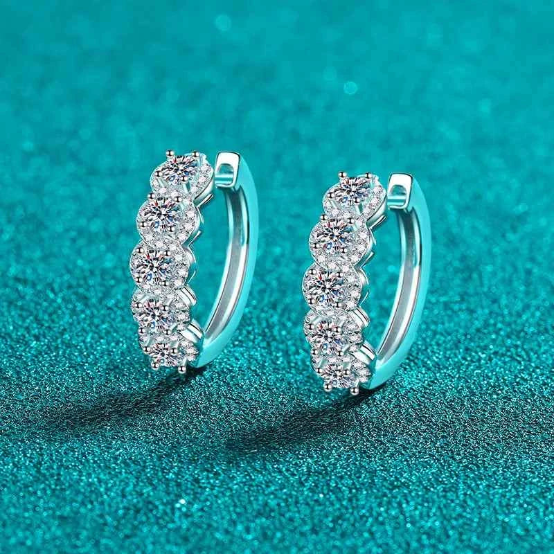 1 Carat Moissanite Zircon 925 Sterling Silver Huggie Earrings Silver One Size ba3d022e-67d3-4afe-b930-788d673f8c2b-Max
