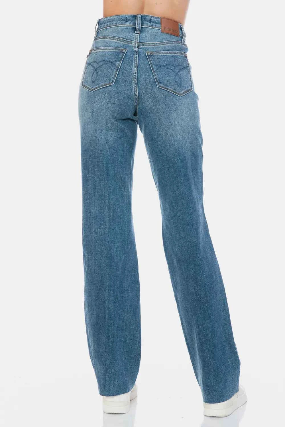 Judy Blue Full Size Tummy Control Cut Raw Hem Straight Jeans ba48cf22-d4e4-41a7-8d10-7dfa2ee63c28-Max