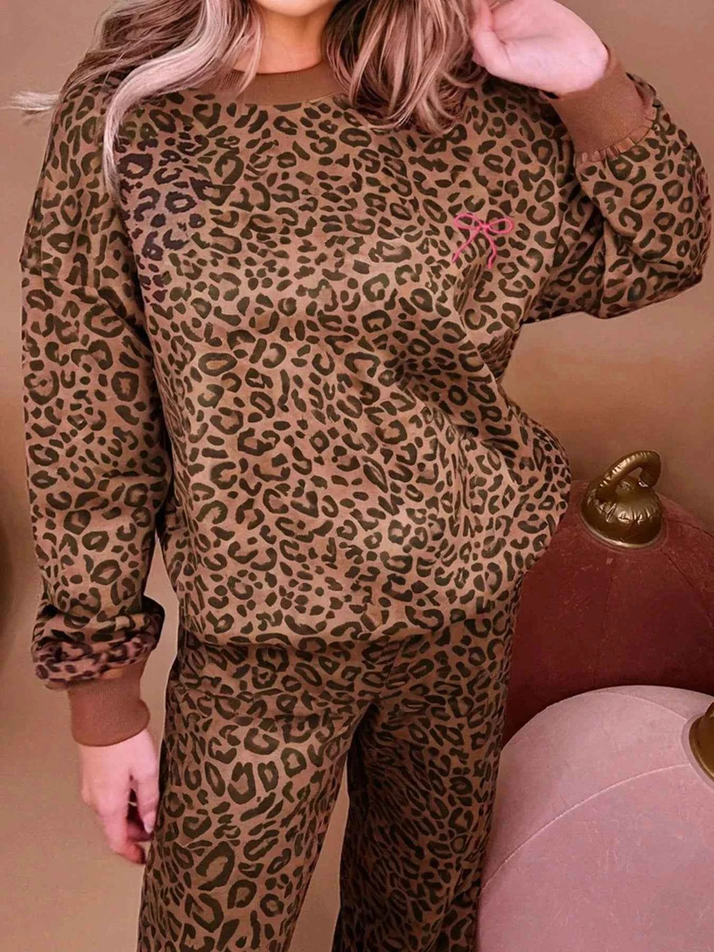 Leopard Print Contrast Trim Long Sleeve Top and Pants Set ba56a885-2d21-481c-a9ef-4eadd1556739-Max-Origin