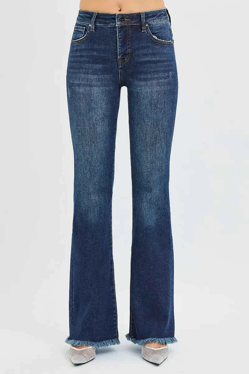 RISEN Full Size Tummy Control Mid Rise Flare Jeans Plus Size DARK ba5d7cd711834c43b9b9789fbeb4cd95-Max-Origin