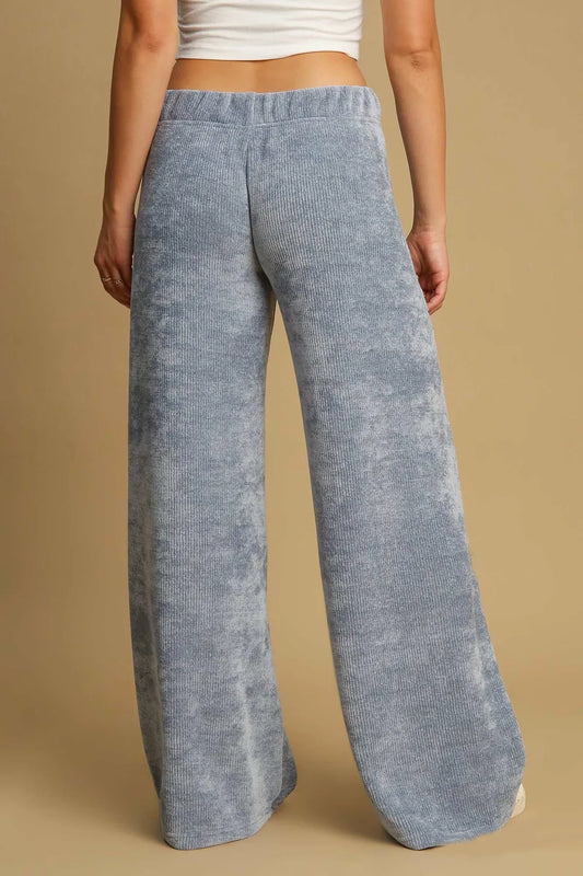 Umgee Elastic Waist Wide Leg Pants ba753244-412e-48c5-b252-84d58d0f82b5-Max