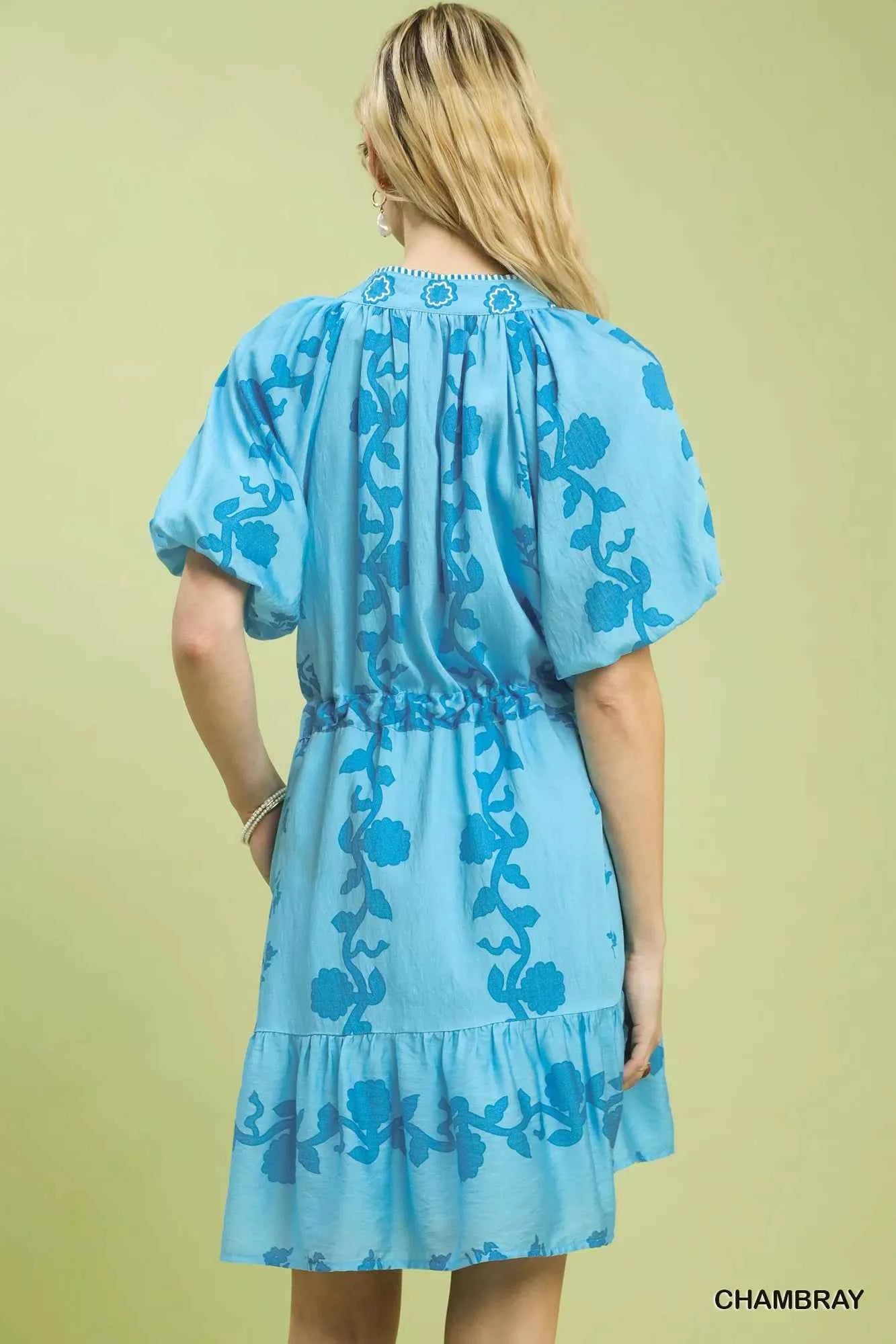 Umgee Floral Tie-Waist Boho Mini Dress ba76323f-79a2-4b39-bf68-771072d283a5-Max-Origin
