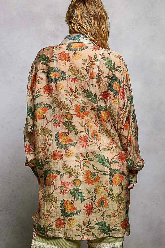 Metal Button Down Floral Long Sleeve Shirt ba921993-55c9-4552-a556-78b959cfd737-Max-Origin