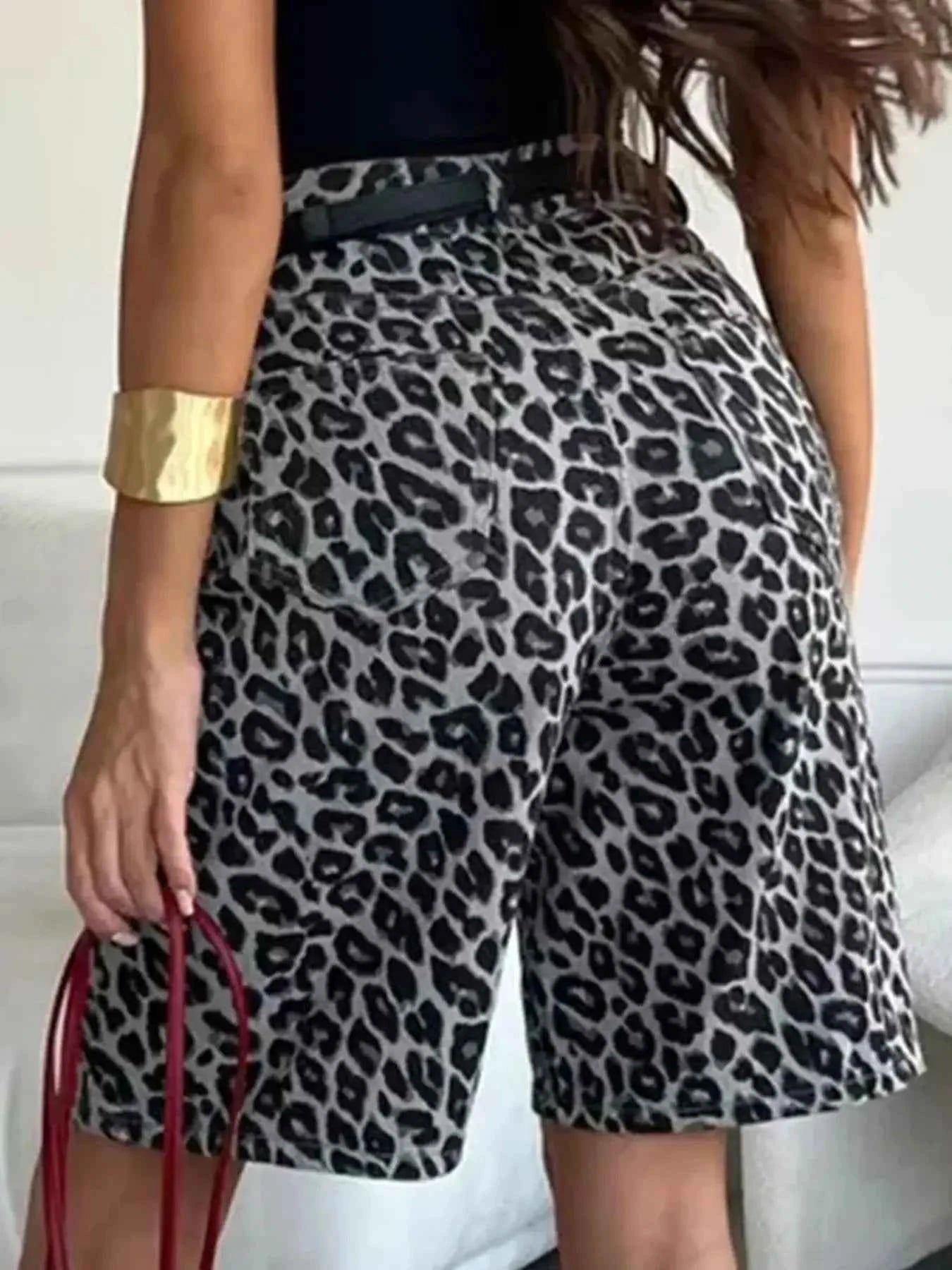 Leopard Print High-Waisted Casual Shorts bab5860b-4b79-46f9-ba3f-8076d6e21009-Max-Origin