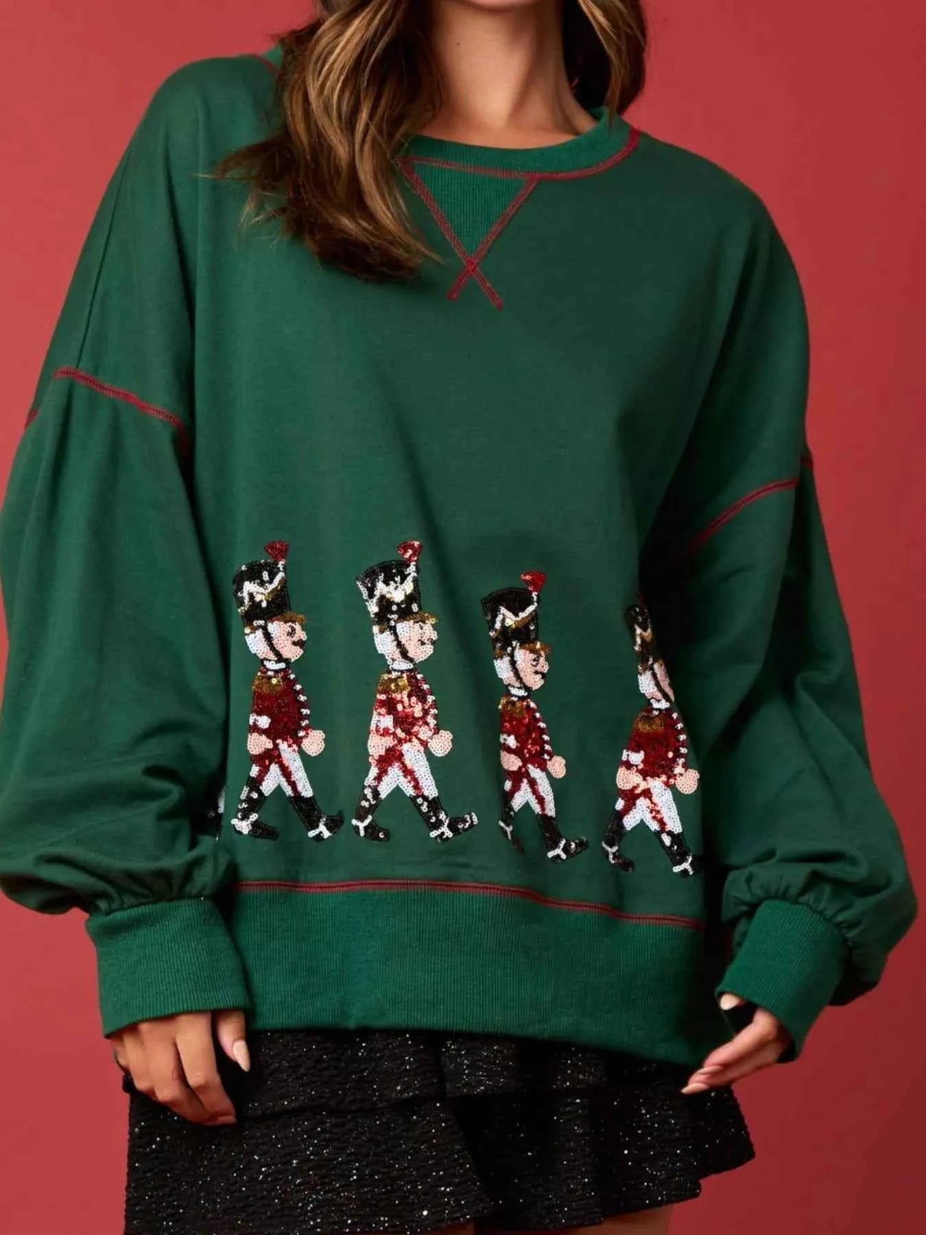 Christmas Marching Band Sequin Sweatshirt babb50da-1c20-44f8-b138-f120341fba76-Max-Origin