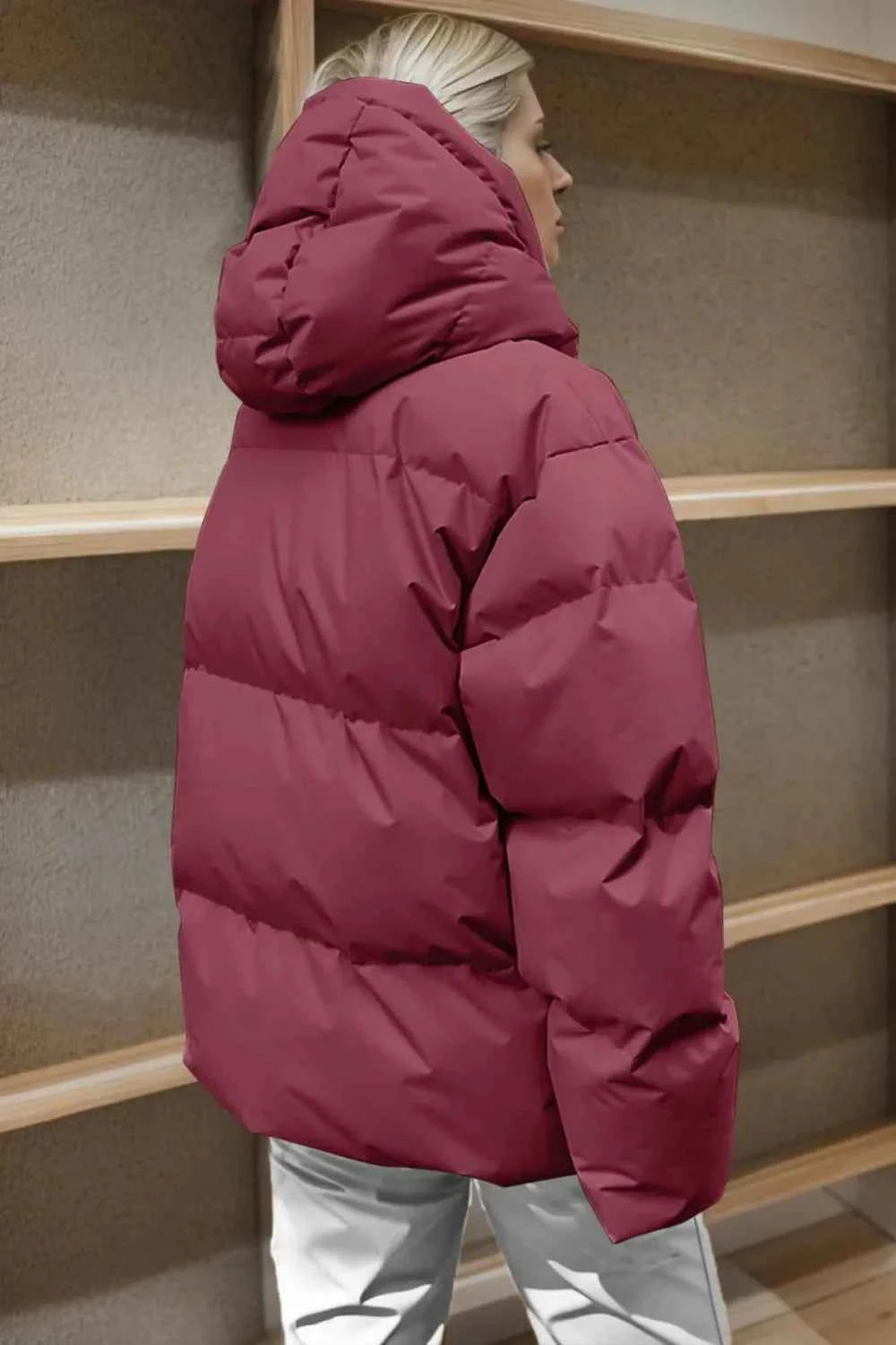 Pocketed Zip Up Hooded Puffer Jacket bace123e-3ece-4f42-bb99-d3a5efab5cfe-Max