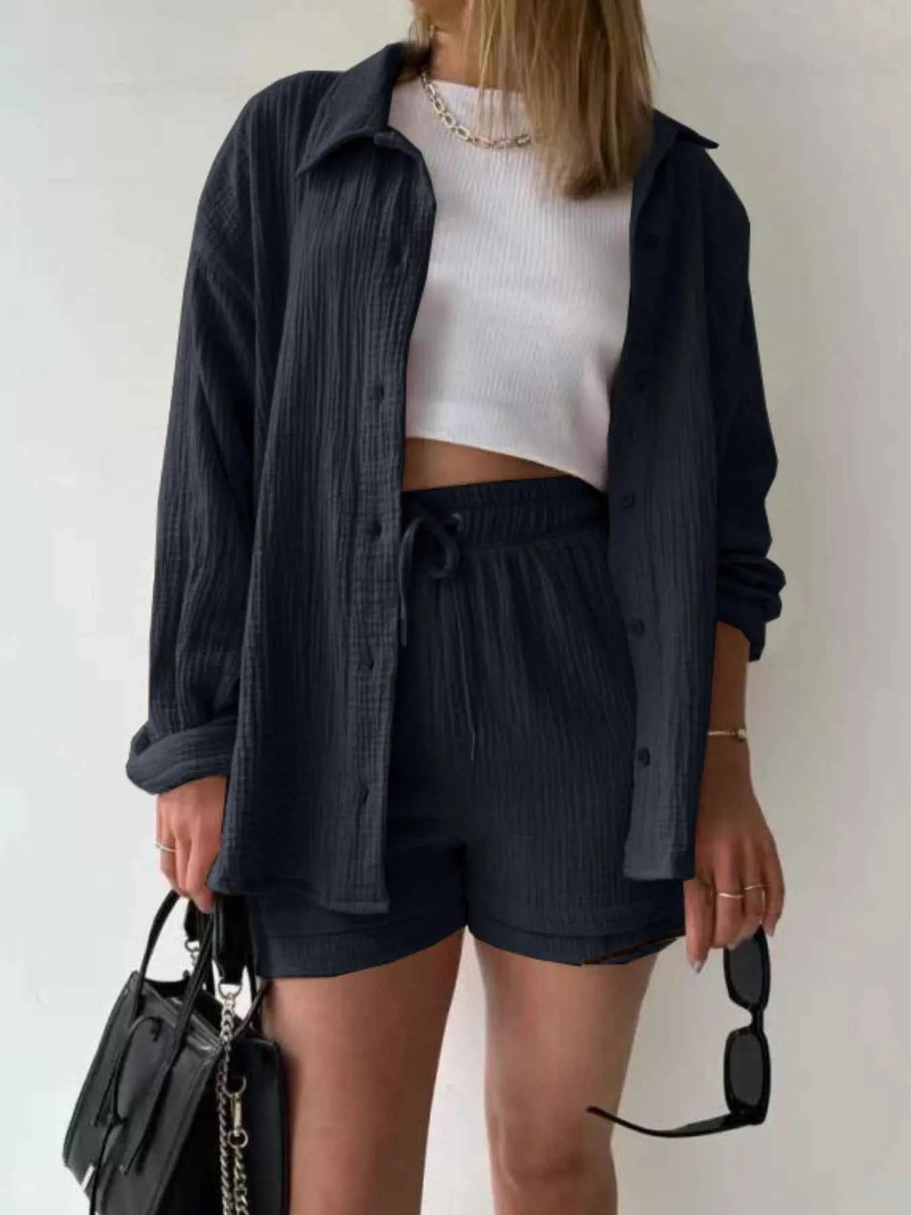 Textured Button Up Shirt and Shorts Set bad05848-1243-46e6-ba5e-ce2ed41a1799-Max-Origin