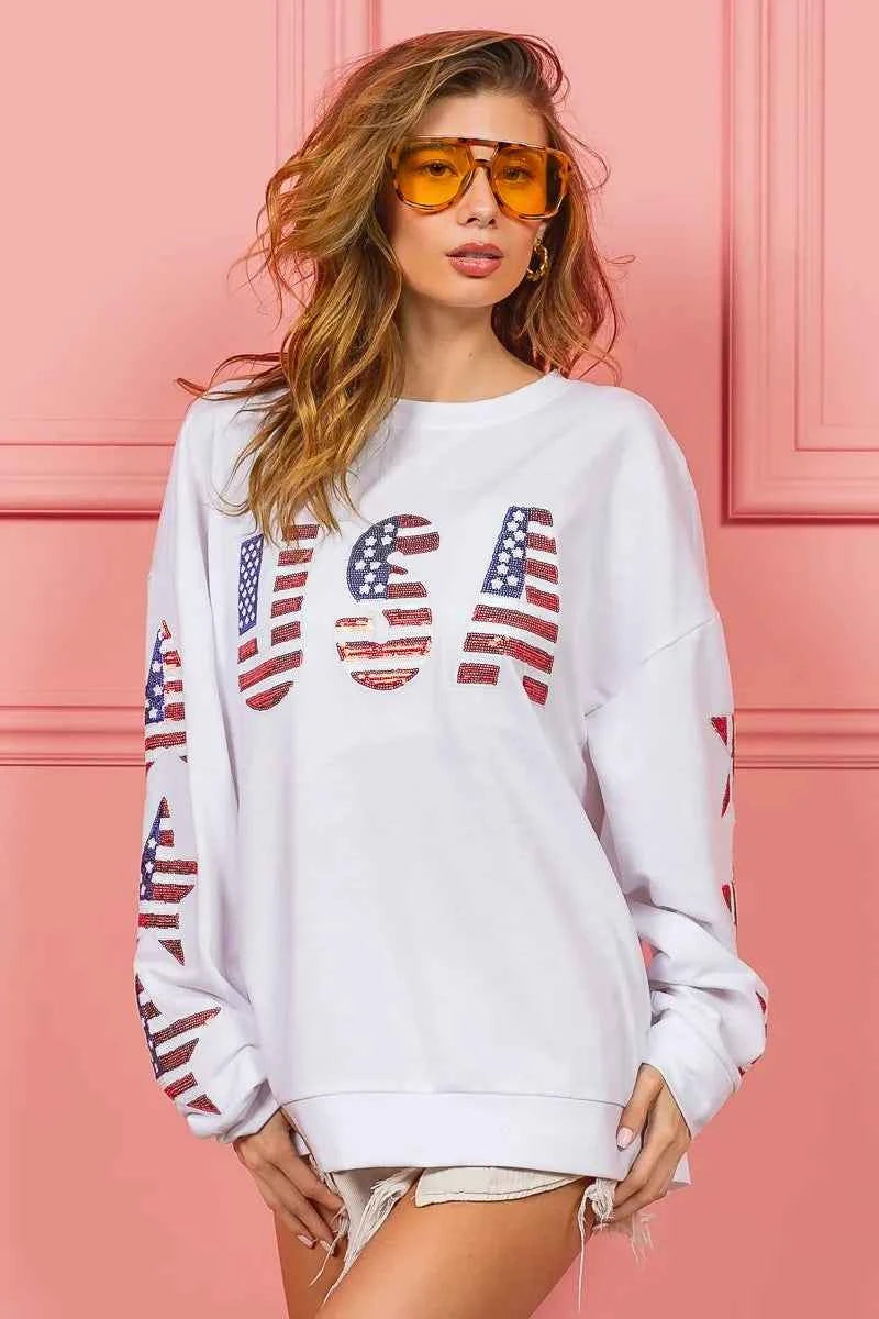 BiBi American Flag USA and Star Sequin Sweatshirt baed053ae51c4ce2b9bcdc7630b2d009-Max-Origin