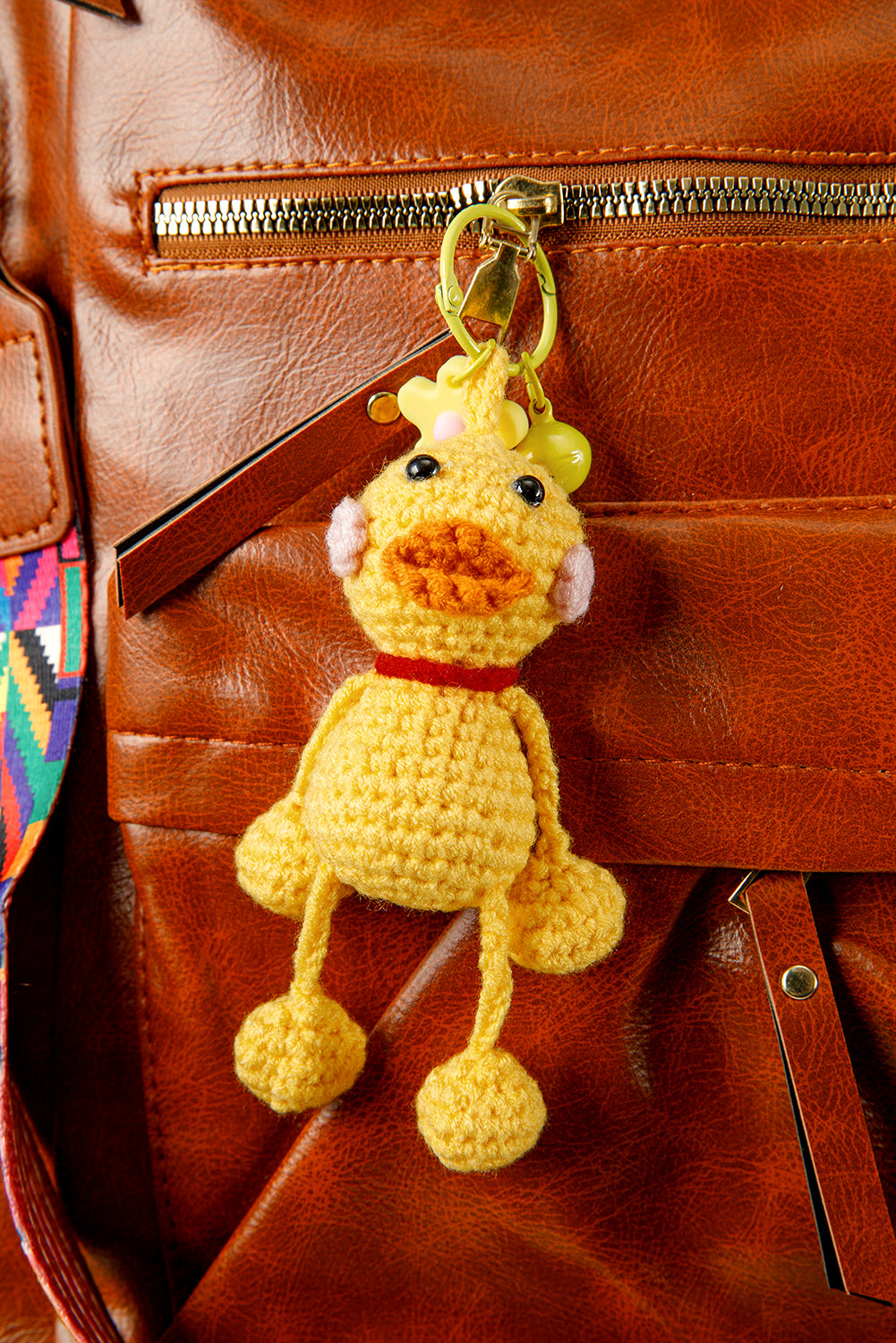 Yellow Crochet Mini Duck Keychain baf0d59286e82c47