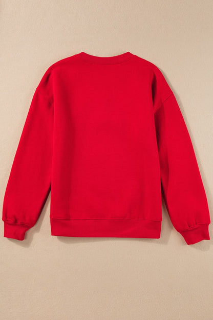 Valentine’s Day XOXO Round Neck Drop Shoulder Sweatshirt