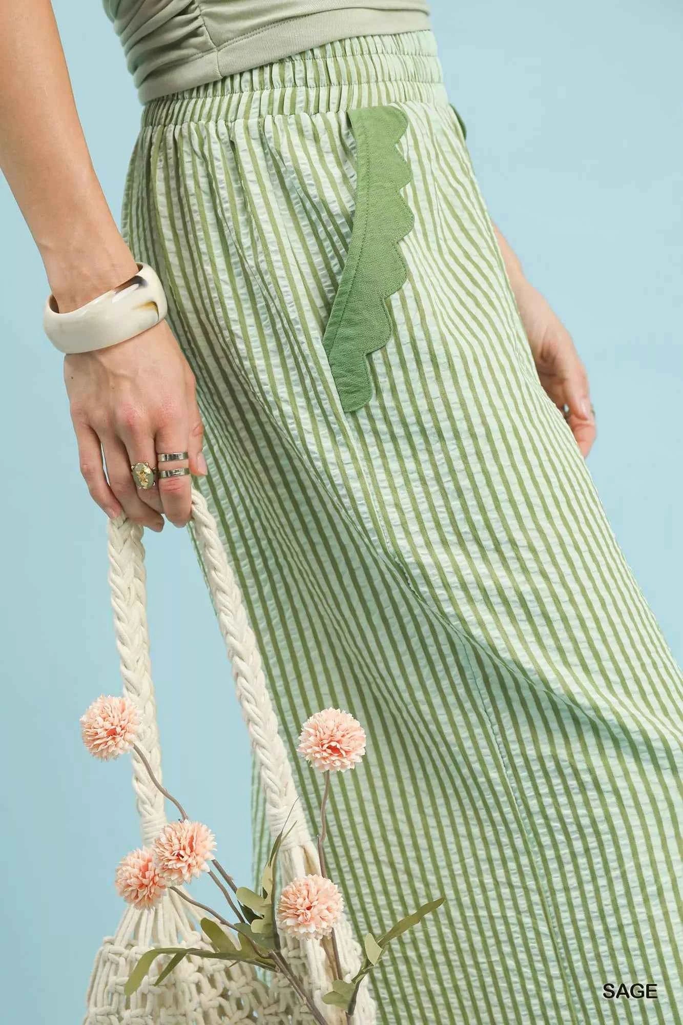 Umgee Stripe Scallop Hem Wide Leg Pants bb294982-154d-4359-9e29-e112297de062-Max-Origin