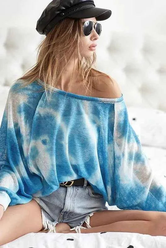 BiBi Tie Dye Hacci Top with Contrast Stitching Detail bb37cbe11d8445ffafa1e26e0e6bf835-Max-Origin