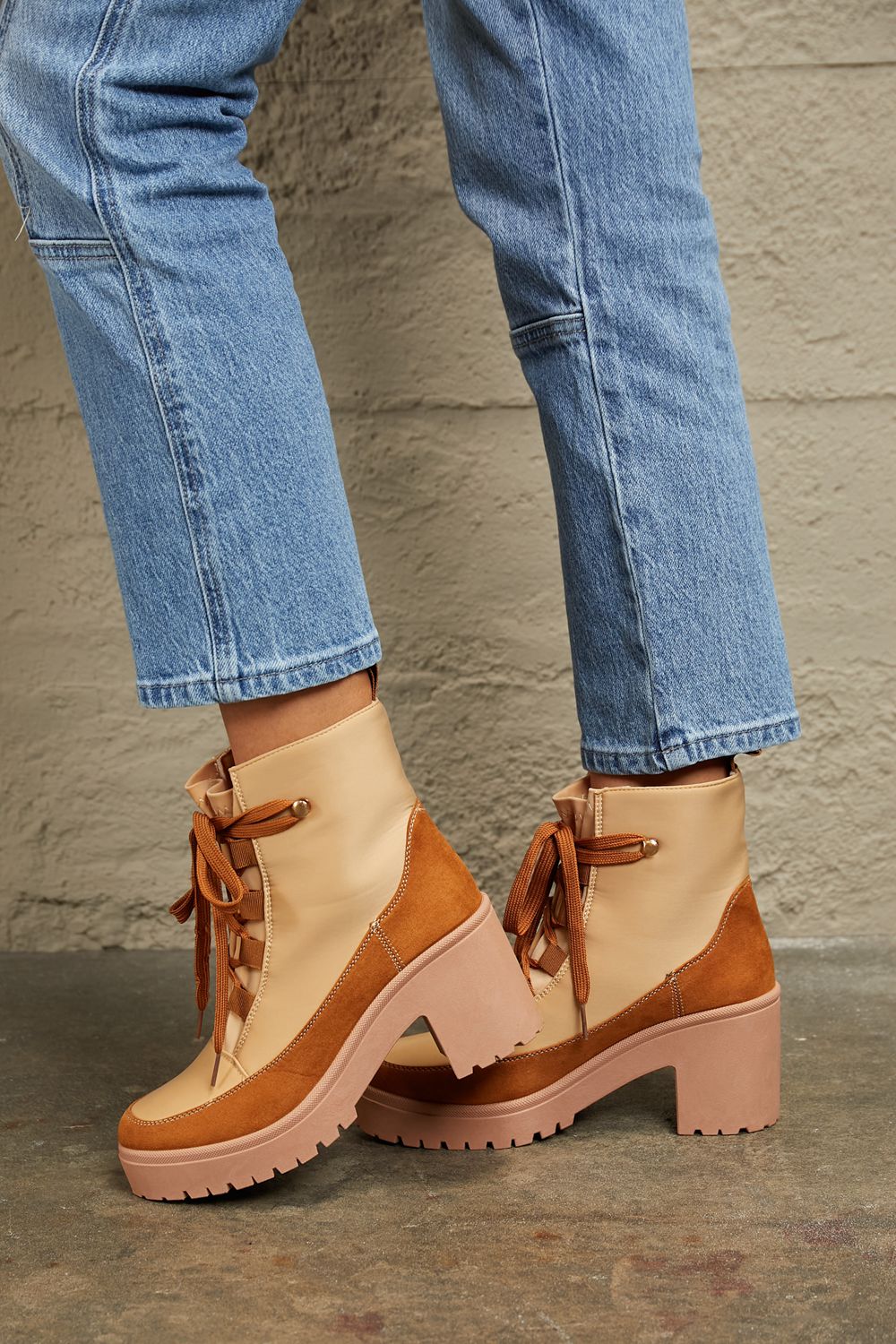 East Lion Corp Lace Up Lug Booties bb3a7d97c4fa424f8ce56eaa4b516d88-Max