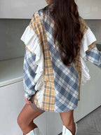Ruffled Plaid Long Sleeve Shirt bb454a56-d3ba-46e9-9611-09a5334ffed0-Max-Origin