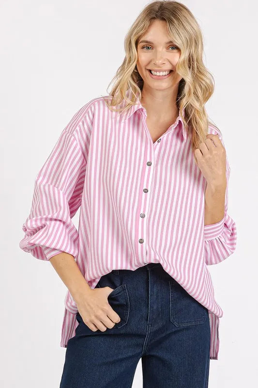 Mittoshop Button Down Striped Long Sleeve Shirt Pink bb462464-5611-4873-be9a-779a452615a3-Max
