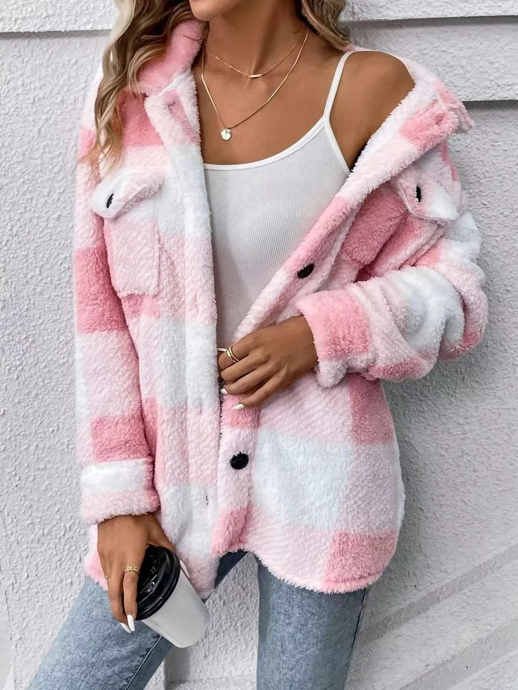 Plaid Fleece Button-Up Outerwear bb493a67761c4fc197e2391afe2a21fb-Max-Origin