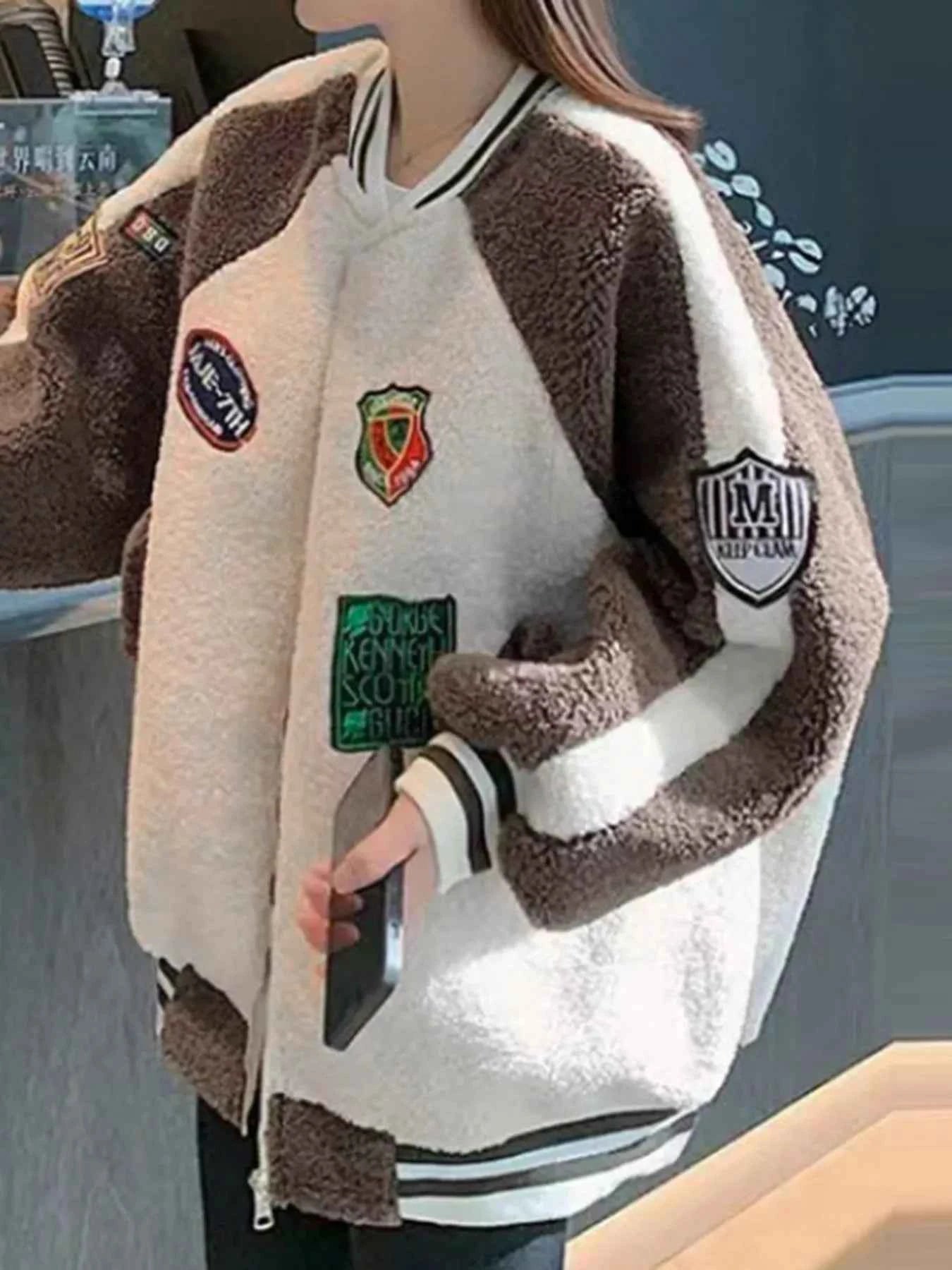 Zip Up Raglan Sleeve Fleece Jacket bb49801d-b4f3-40a3-9e13-745f73bb8a0a-Max-Origin