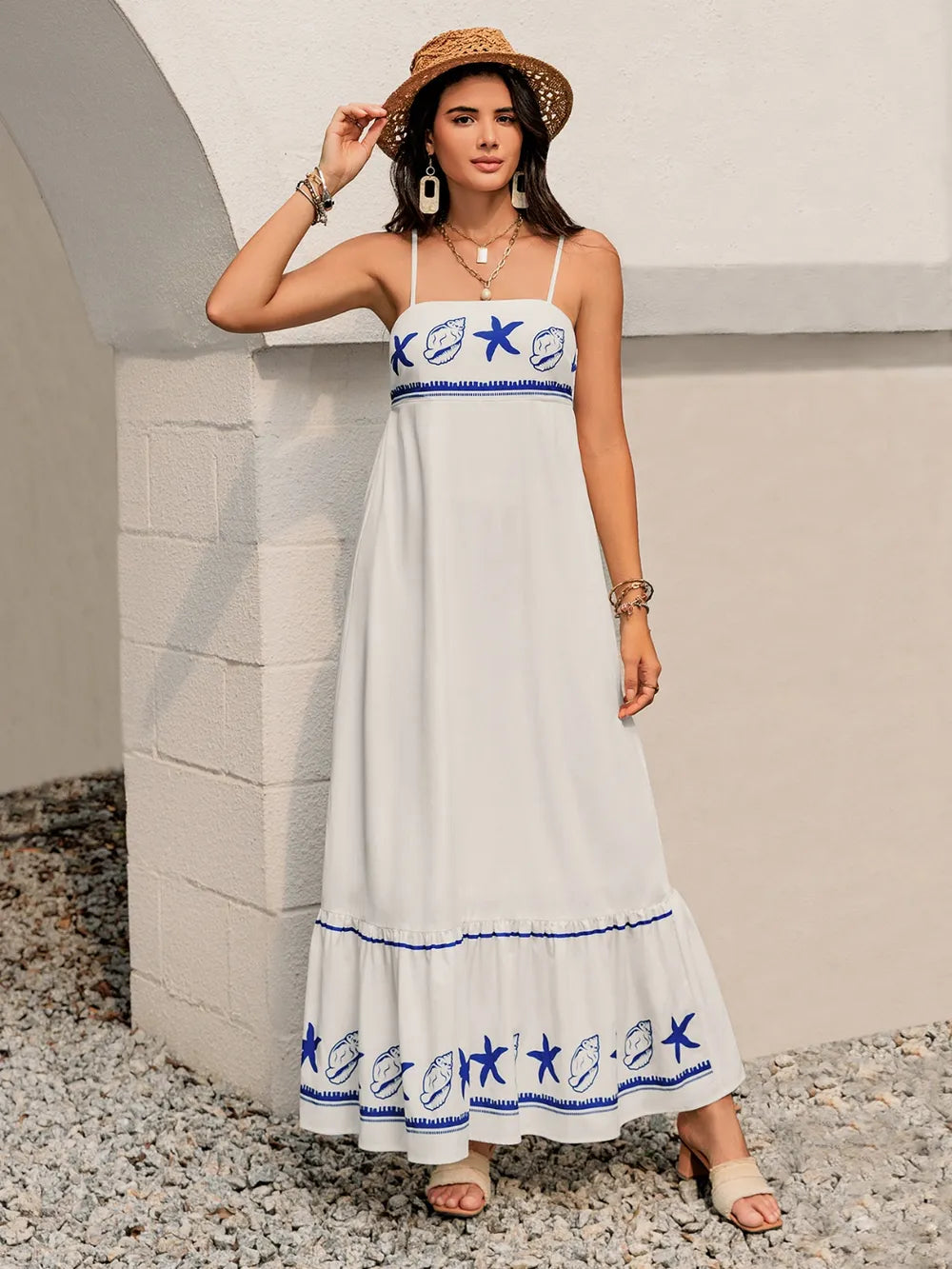 Printed Square Neck Maxi Cami Dress bb52451f-8a59-4bf0-a33f-a37bce8248b8-Max