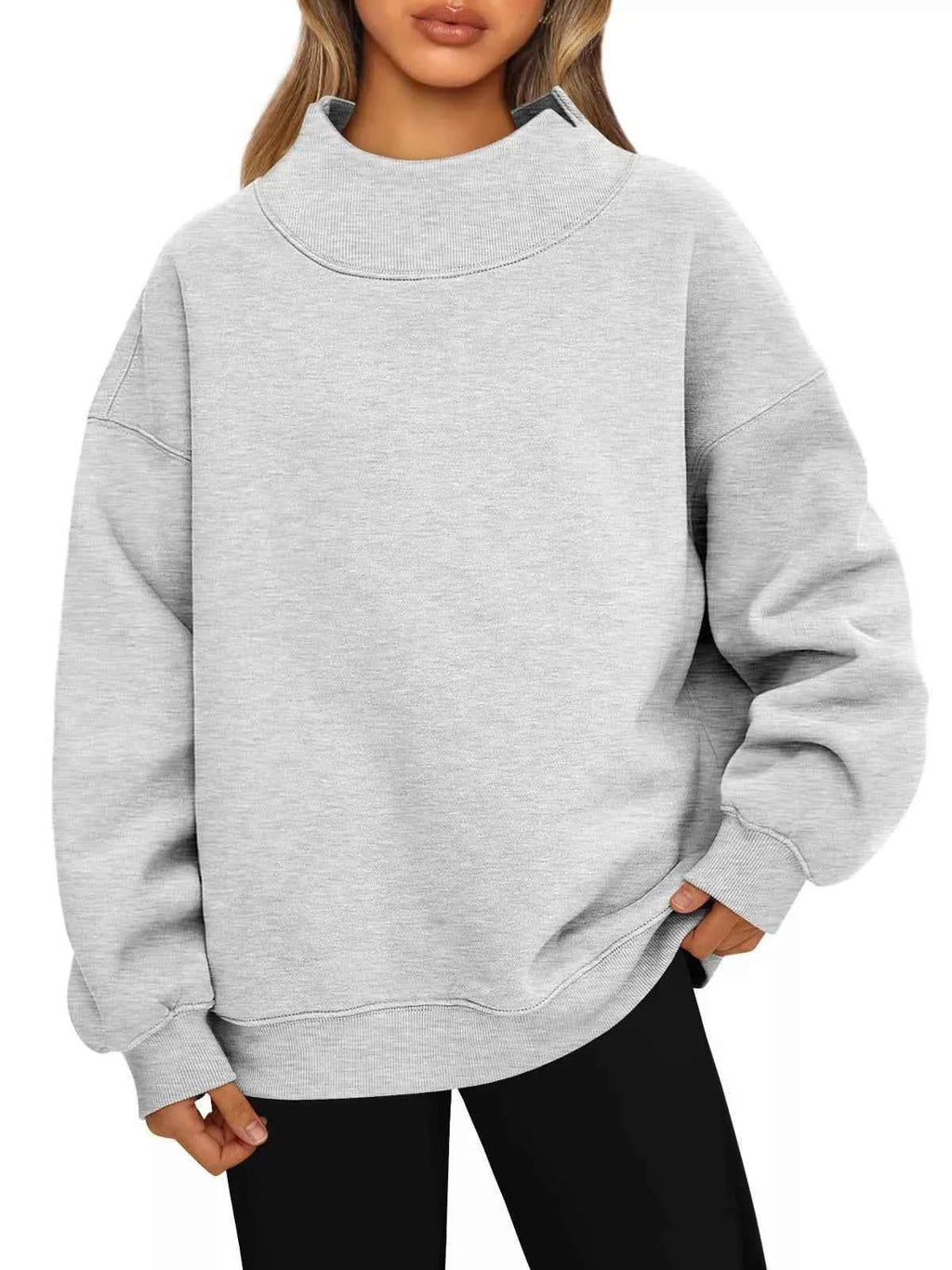 Mock Neck Dropped Shoulder Sweatshirt bb5b6fea-7c2b-48ec-a470-d0f1cbd3cc2e-Max-Origin