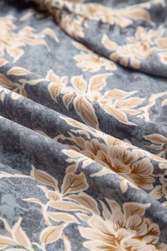 Floral Smocked High Waist Long Sleeve Dress bb5d7cd8-e57d-40cf-9c71-e1286b7e09d6