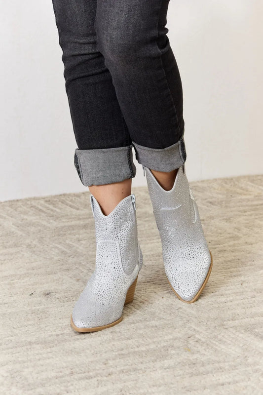 East Lion Corp Rhinestone Ankle Cowboy Boots Clear Rhinestone bb900fa0815f4be1ab83d9f908ce9820-Max
