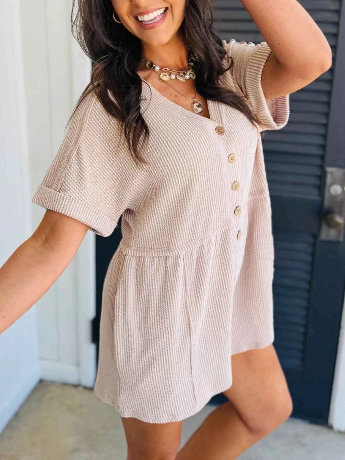 Casual Button-Front Ribbed Romper bb9139a3-f122-4060-8d50-abce8c2039aa-Max-Origin