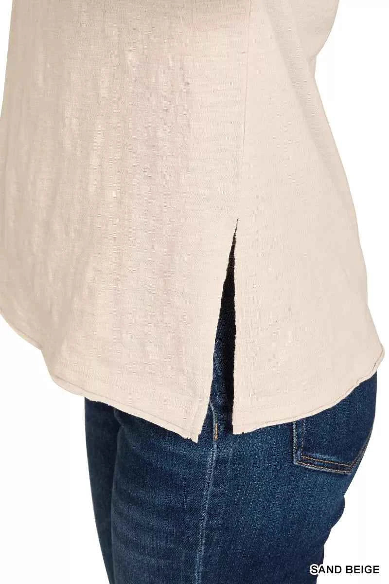 Zenana Cotton Slub Short Sleeve Tee bb9d89f1fd2e44eca8859322a137e472-Max-Origin