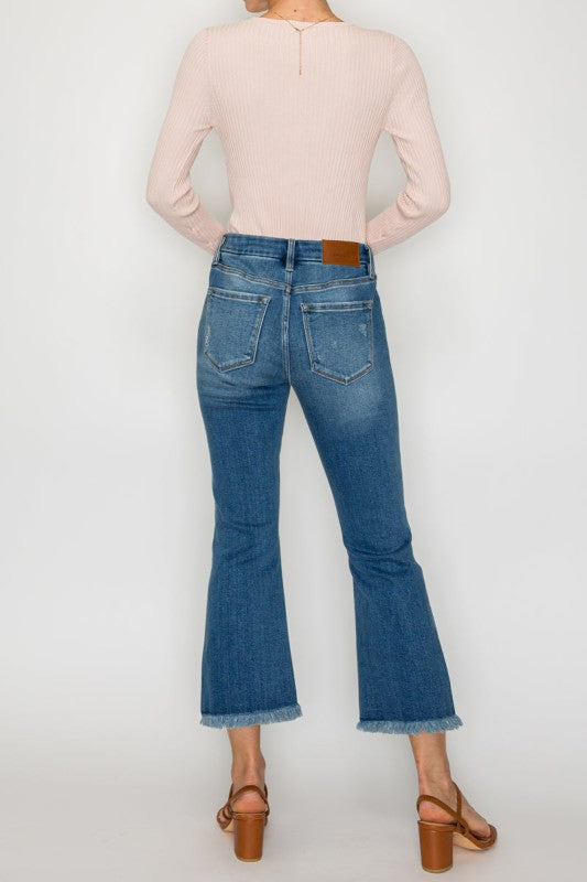 At1018flmt - eco friendly corset crop flare jeans bbb09c33-c404-4a0f-aa13-1cf091712a2c
