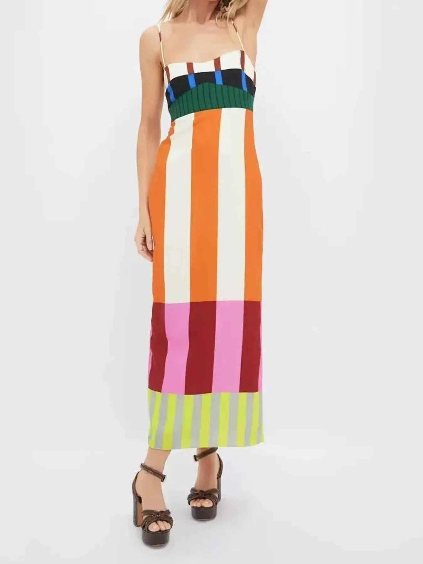 Colorful Stripe Square Neck Cami Dress bbb682aff533406c964217fac5b7d39b-Max-Origin