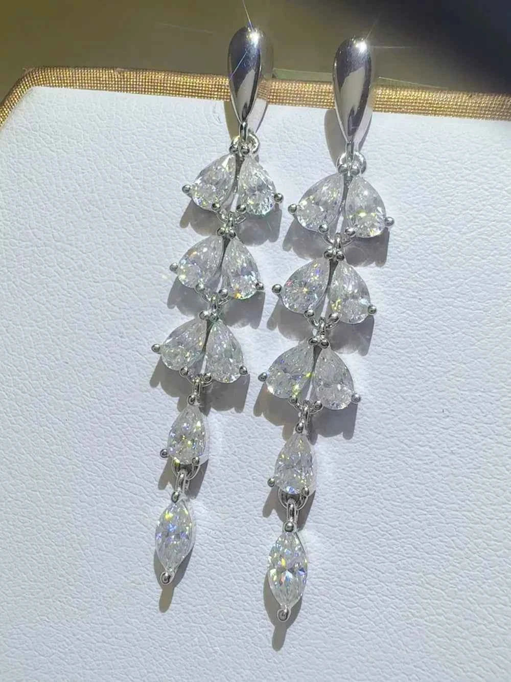 6 Carat Moissanite 925 Sterling Silver Bar Earrings Silver One Size bbbb1194-5569-4fad-9603-fe59de6fe8fa-Max