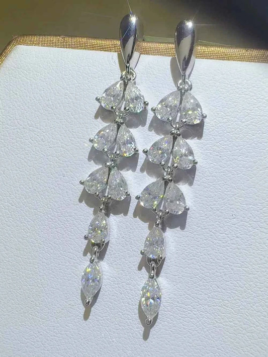 6 Carat Moissanite 925 Sterling Silver Bar Earrings Silver One Size bbbb1194-5569-4fad-9603-fe59de6fe8fa-Max