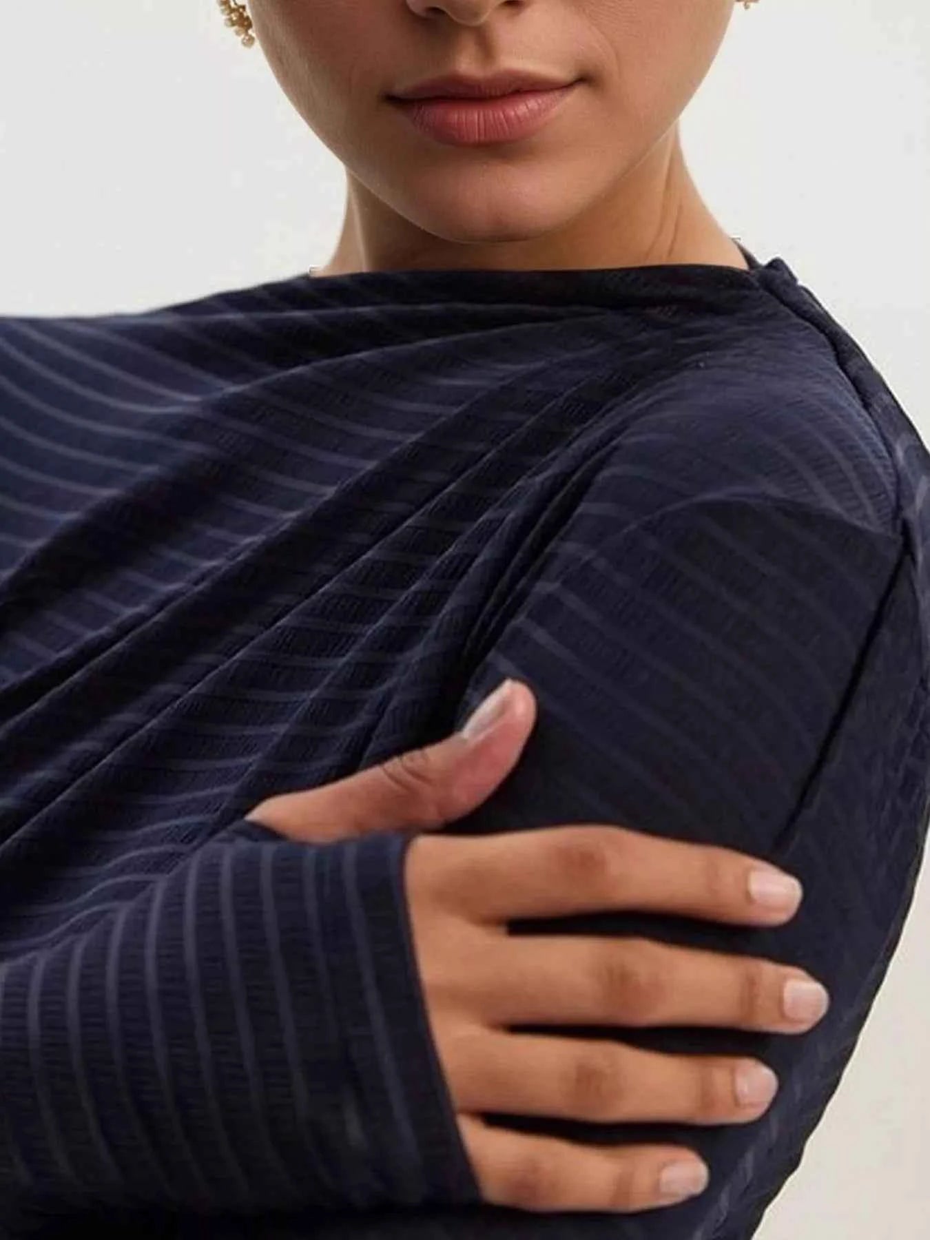 Ruched Striped Long Sleeve Top bbc33b29-f159-4c04-a6ff-67d9883709ae-Max-Origin