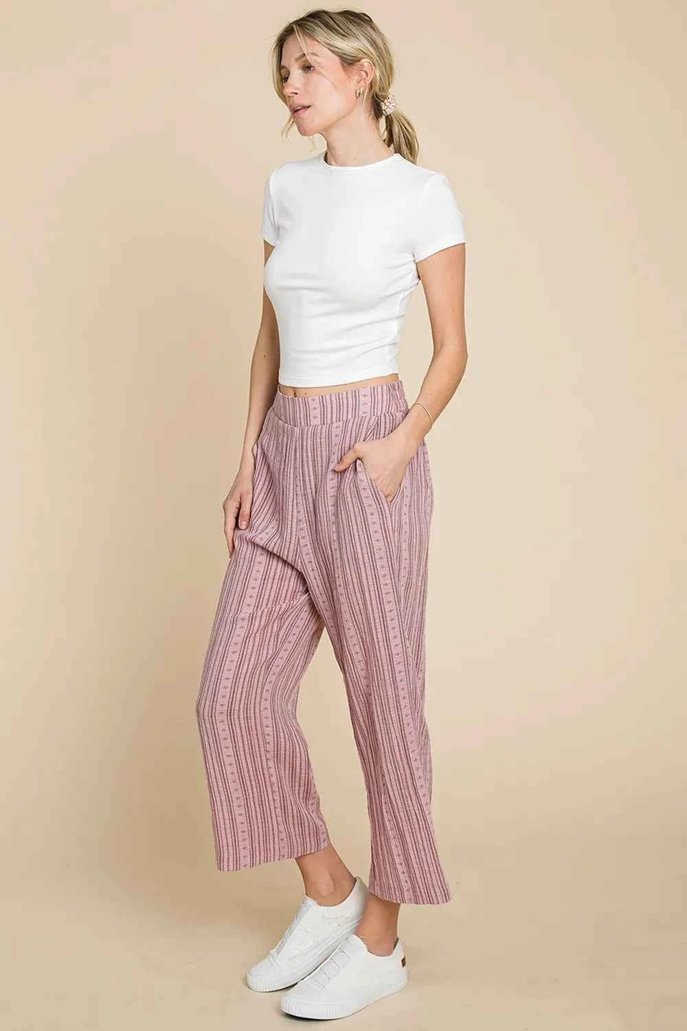 Cotton Bleu by Nu Lab Striped Elastic Waist Wide Leg Pants bbce500c-10b0-4c73-a869-b129d006a4ed-Max