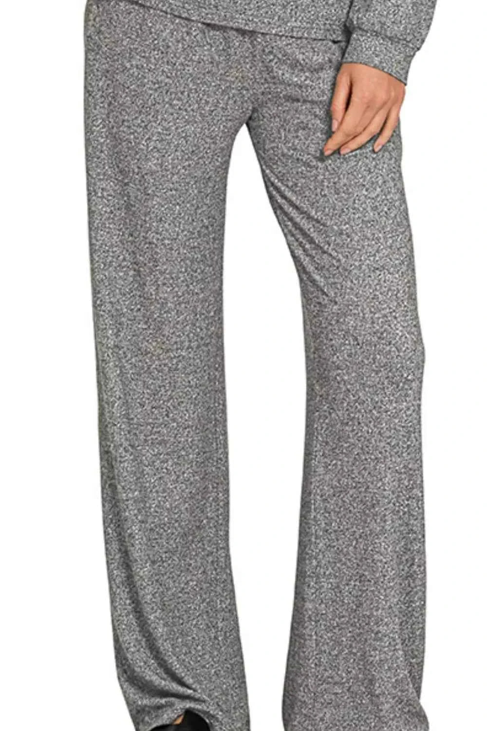 Zenana Soft Melange Long Sleeve Tee & Pants Set bbcfe3ee-d85f-44df-b5fa-42b3e5b6b91b-Max-Origin