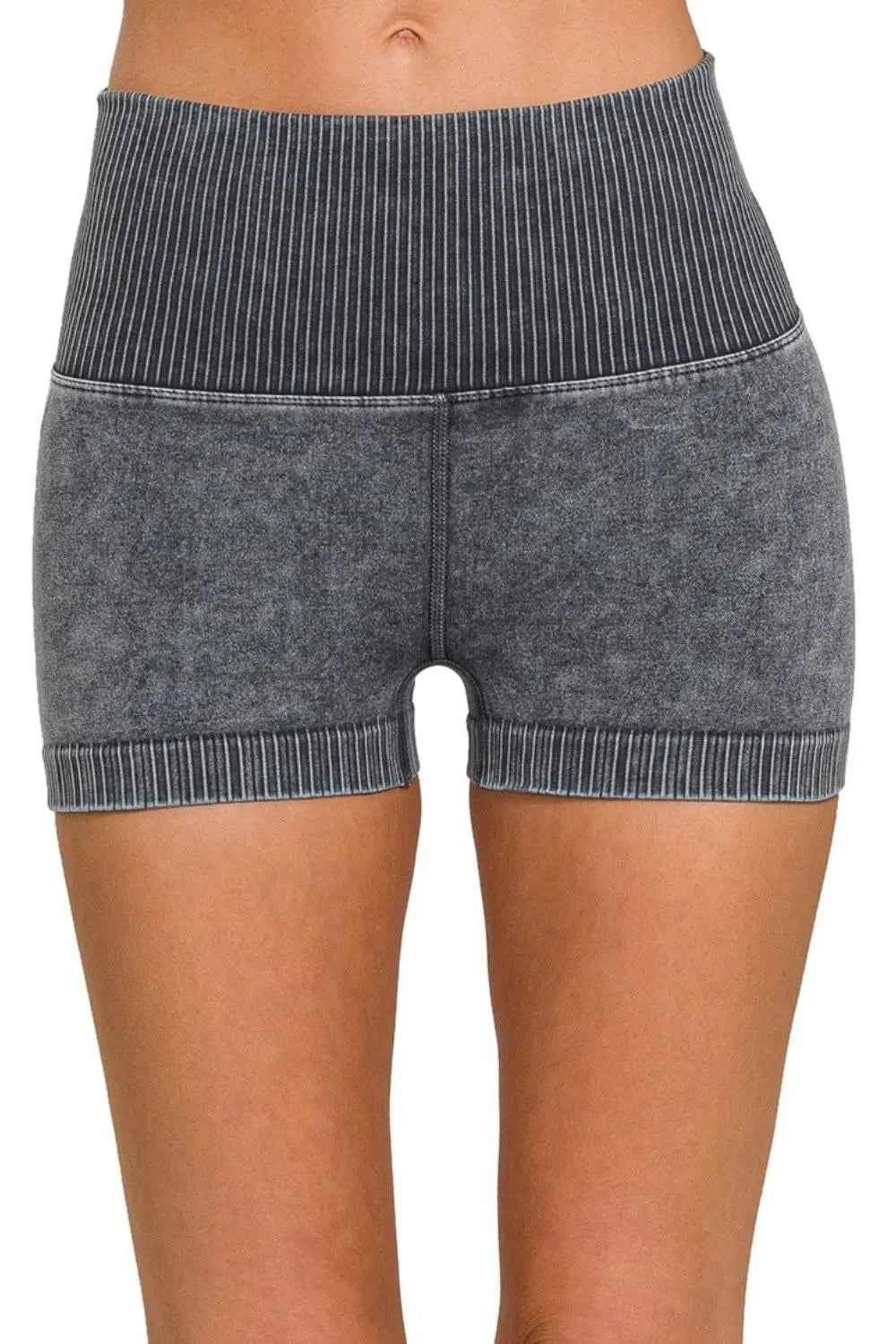 Zenana Washed Seamless High Waisted Shorts bbd35153-d05f-4908-8f5d-d617cee7e8b4-Max-Origin