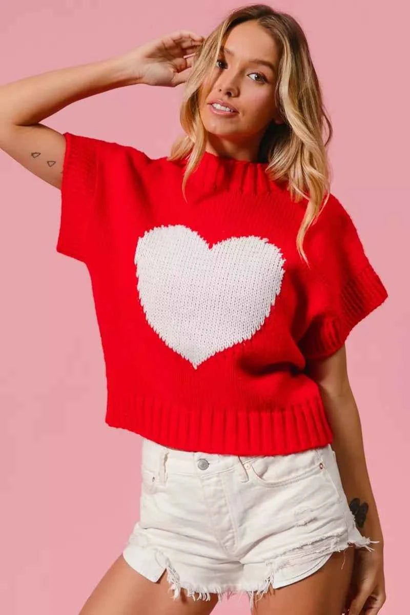 BiBi Rib Banded Heart Pattern Valentines Sweater bbeab3a190f2437aa41ecf0a7b7458ce-Max-Origin
