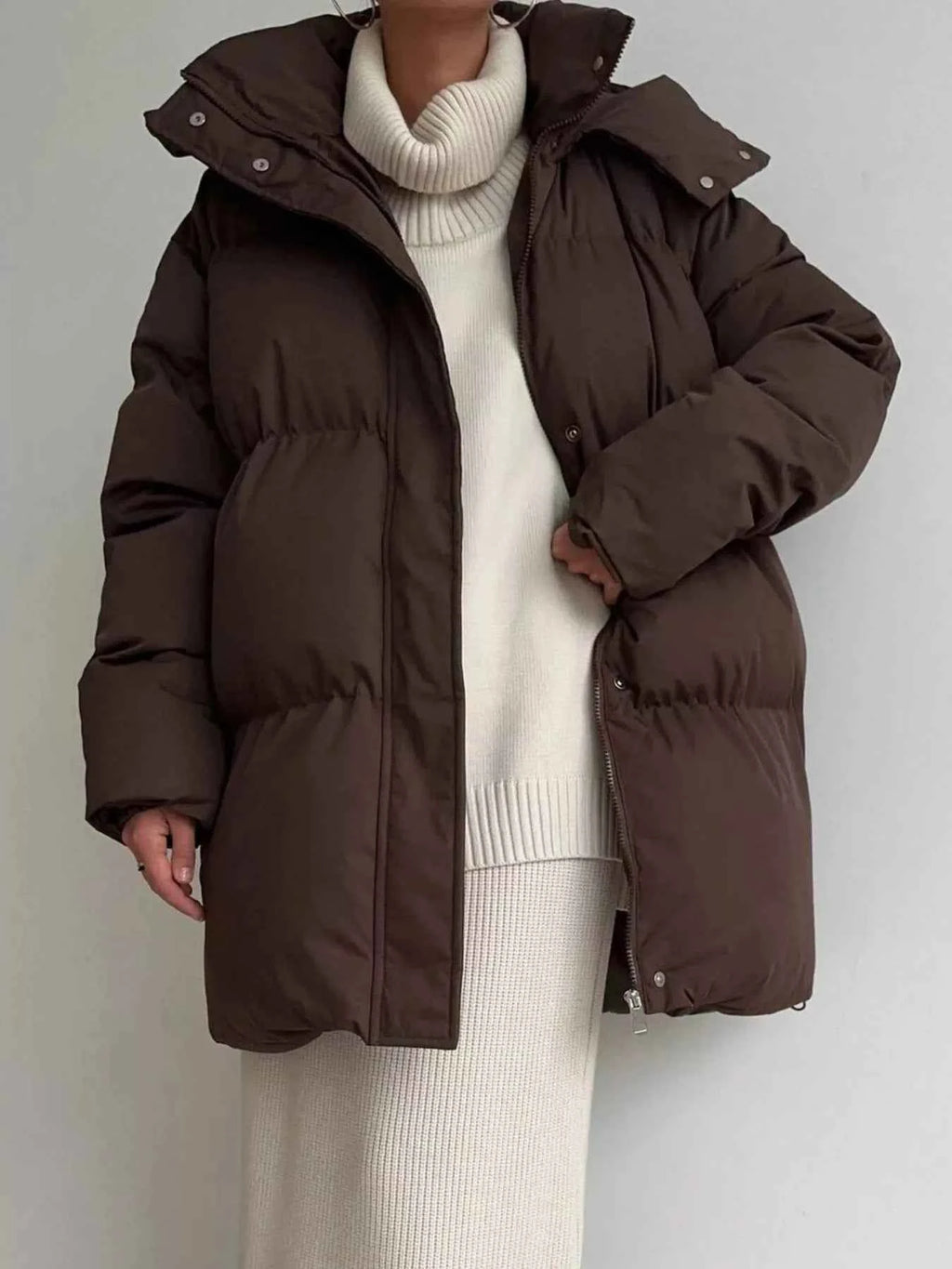 Mid-Length Thickened Hooded Winter Coat with Belted bbf0529c-9216-45c4-b200-add5831f438d-Max-Origin