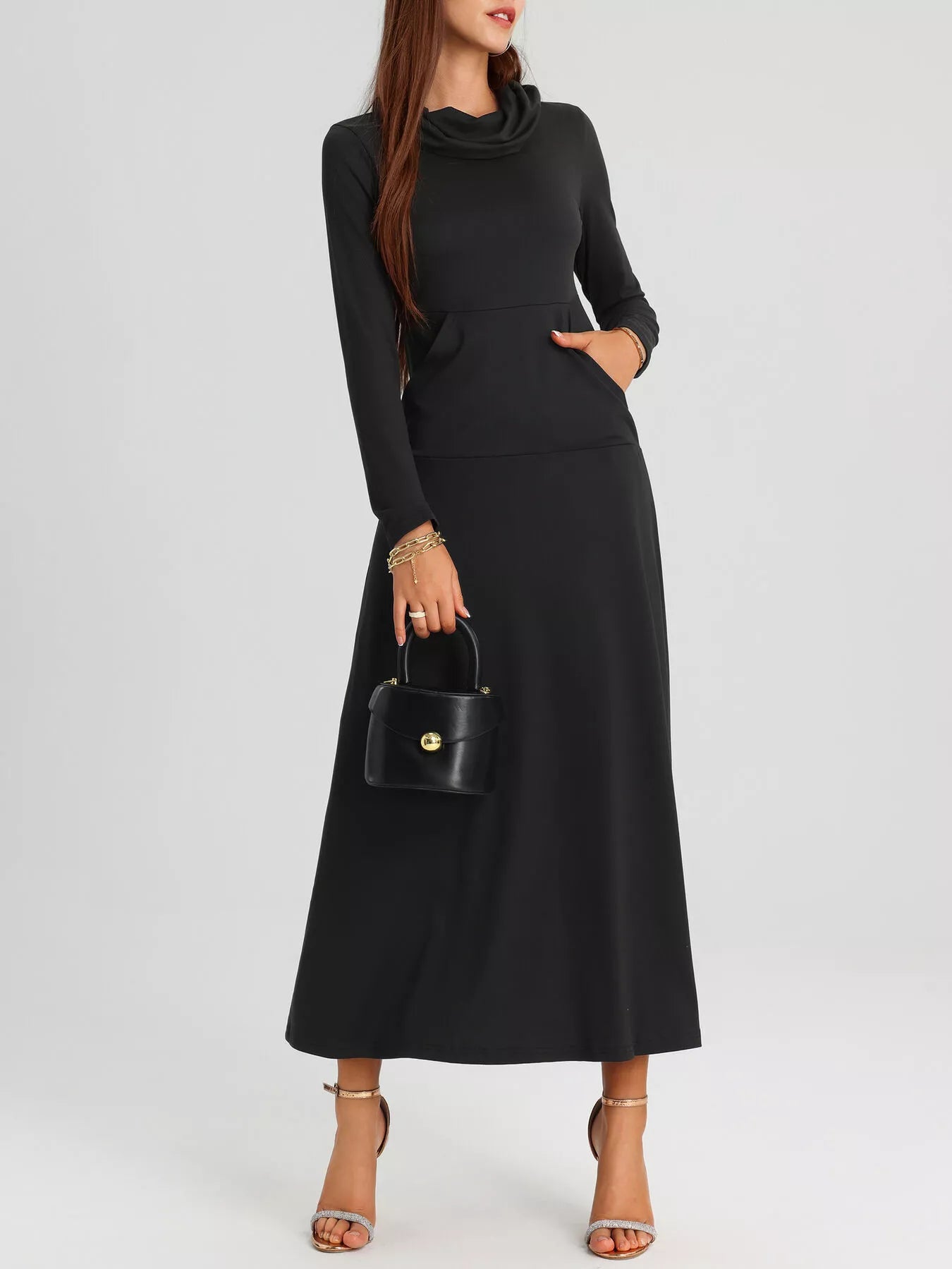Cowl Neck Long Sleeve Midi Dress bbfd1a104a36444d827debf952754984-Max-Origin