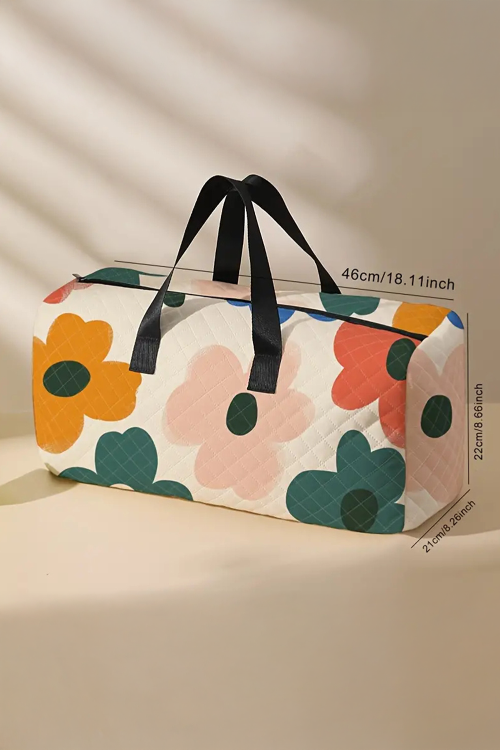 White Floral Quilted Tote Bag bc07e044a8583fdb