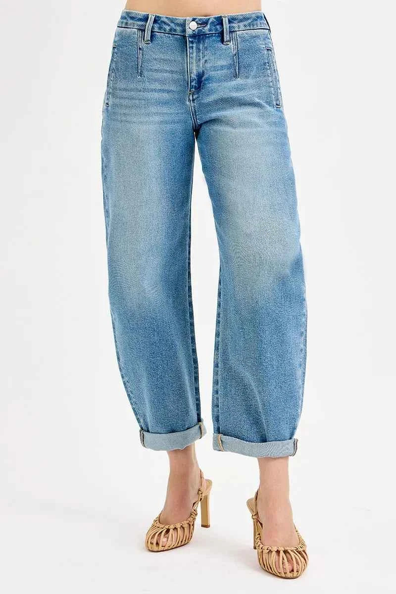 RISEN Full Size Mid Rise Fit Barrel Roll Up Jeans Plus Size bc0acef497fc4b8b9b3deeb24afec04c-Max-Origin