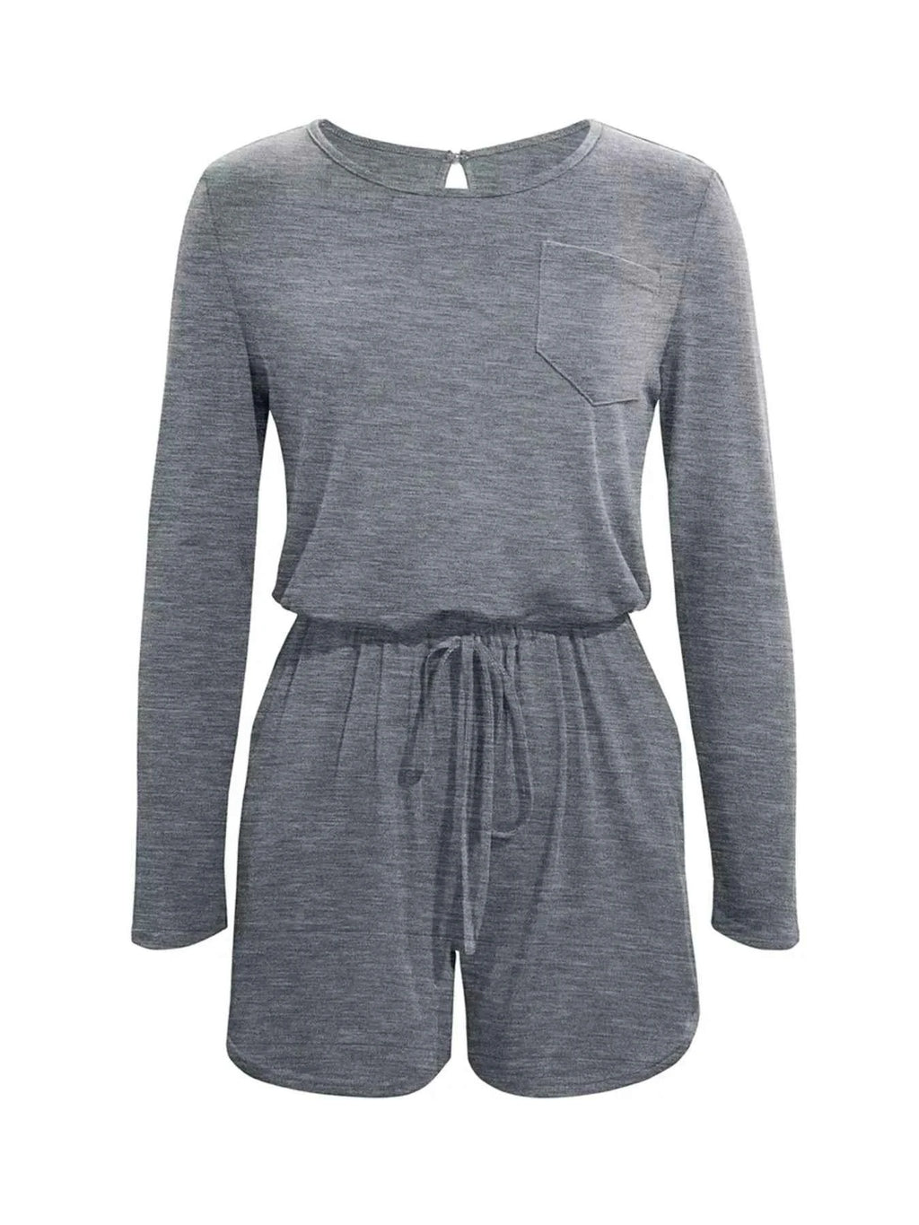 Long Sleeve Drawstring Romper bc0b8a7e-ddd0-445f-ba7e-4d399181bd5e-Max-Origin