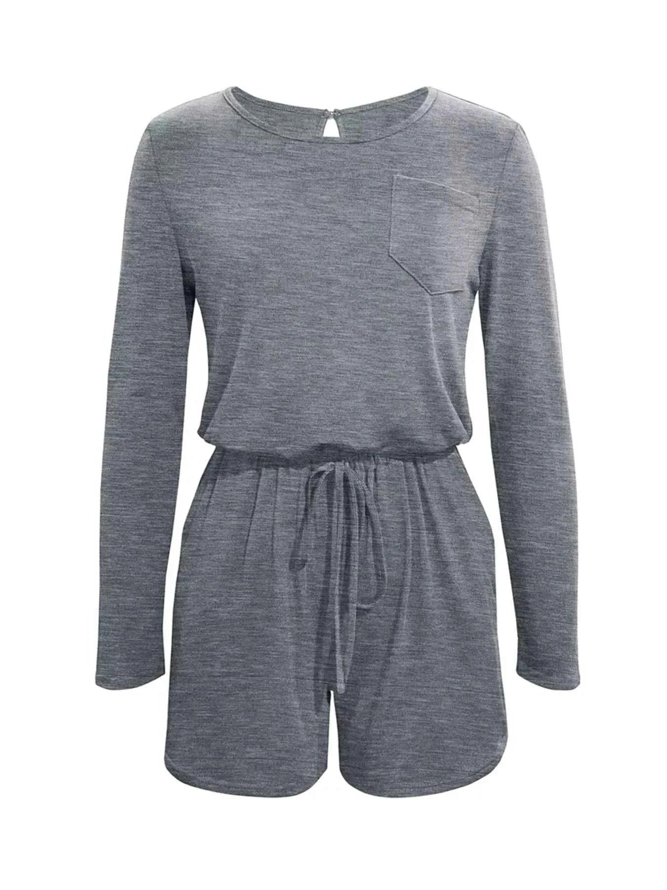 Long Sleeve Drawstring Romper bc0b8a7e-ddd0-445f-ba7e-4d399181bd5e-Max-Origin