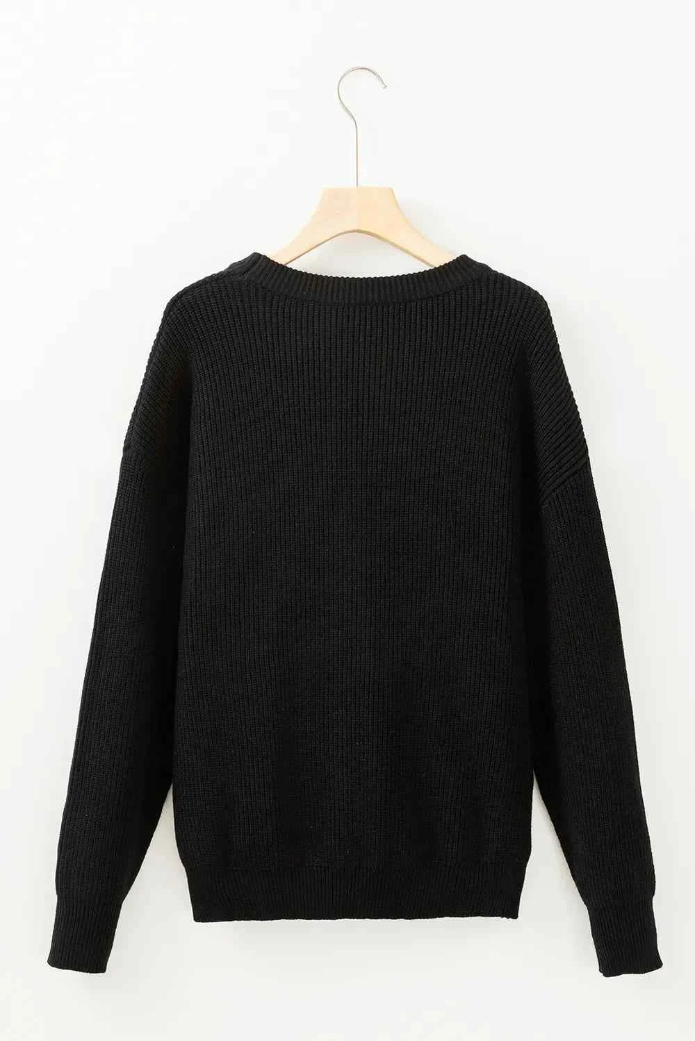 HELLO PUMPKIN Round Neck Long Sleeve Sweater bc14f0f4-bb59-4169-b2cd-fd3e77651ac1-Max